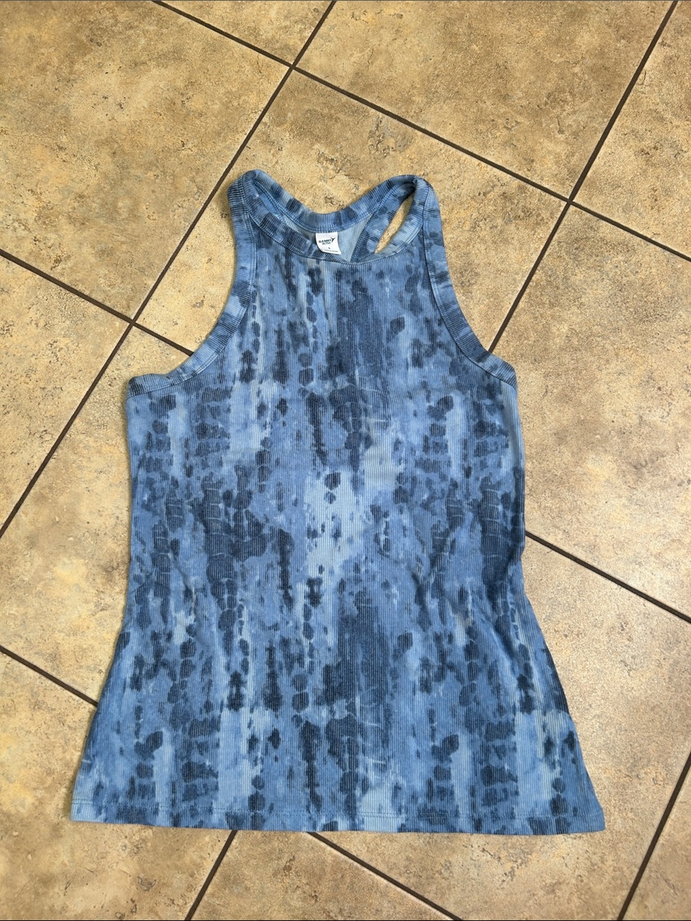 Old Navy Blue Tie-Dye Ribbed Active Tank